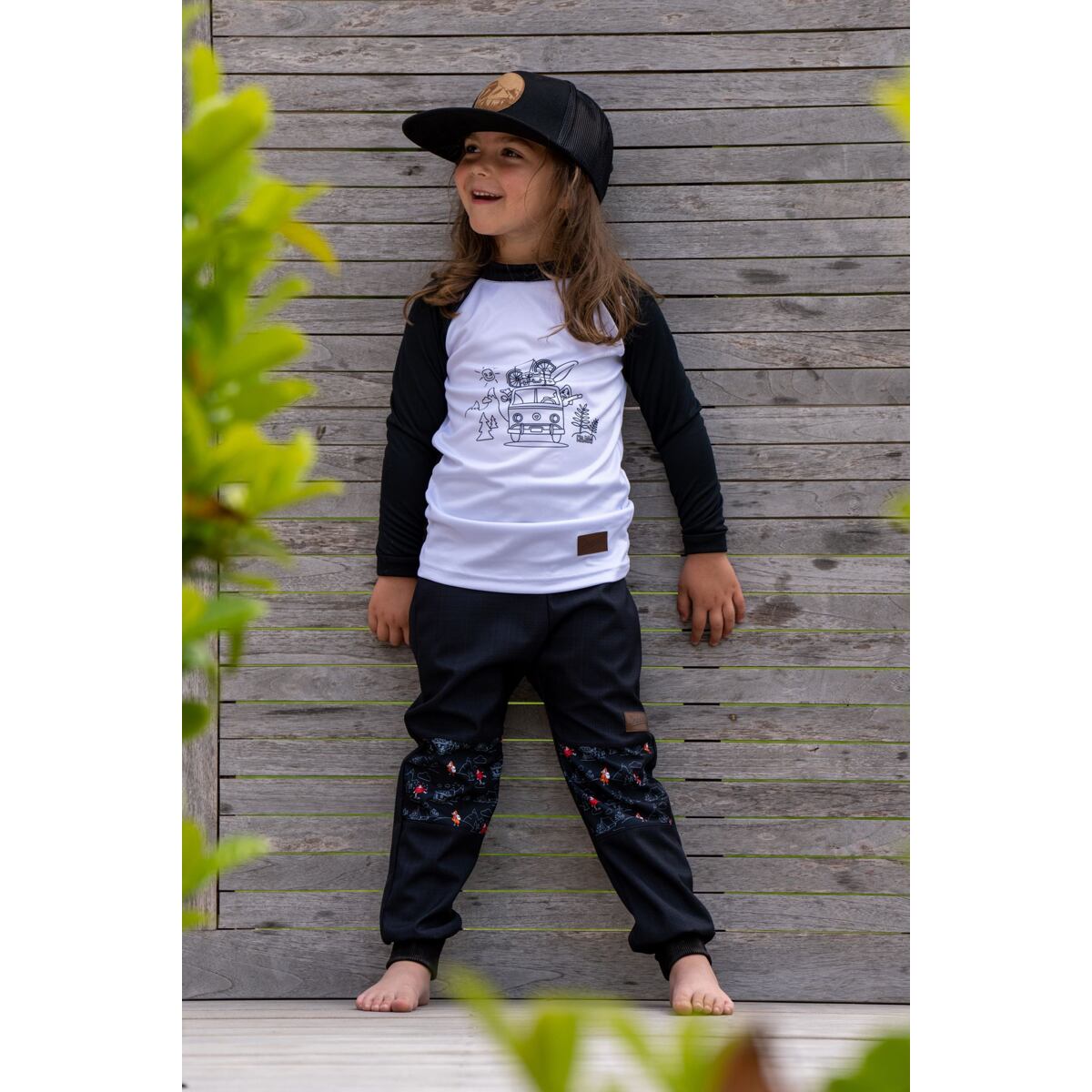 Promaledobrodruhy Dětské softshellové kalhoty bez zateplení black/black