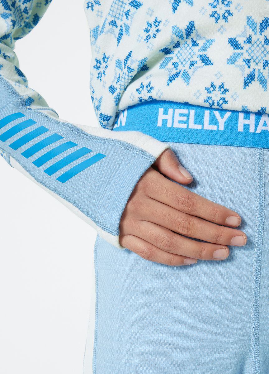 Helly Hansen Juniorské termoprádlo JR Graphic Lifa Merino set - bright blue