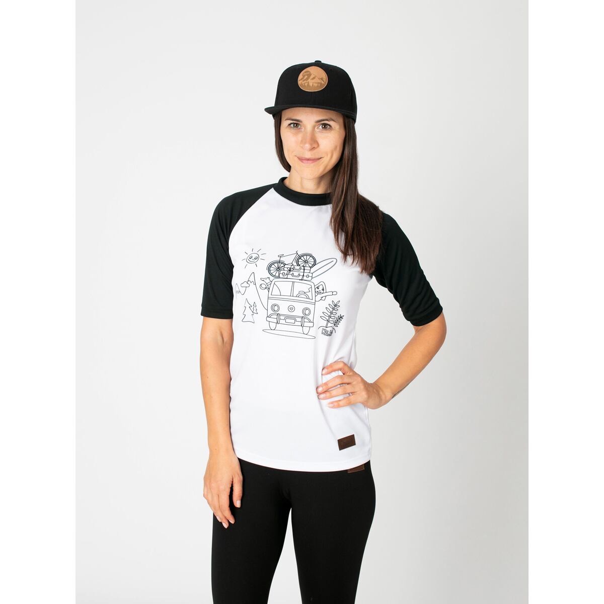 Promaledobrodruhy Dámské funkční UV tričko CoolMax krátký rukáv black