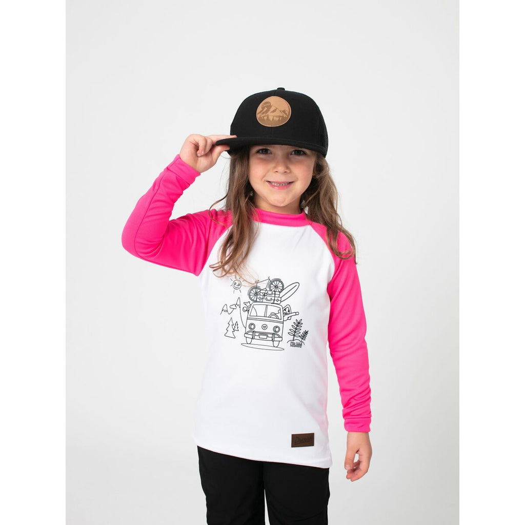 Promaledobrodruhy Dětské funkční UV tričko CoolMax dlouhý rukáv pink