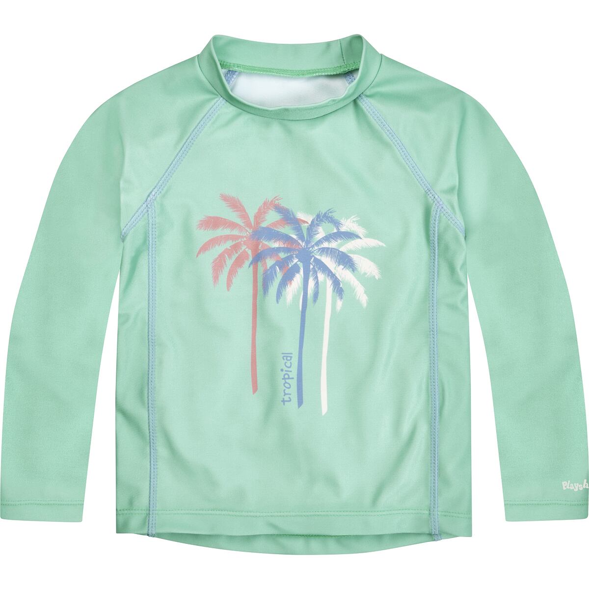 Playshoes Dětské UV třičko Palmy mint - dlouhý rukáv