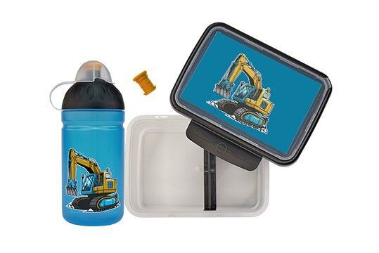 ZDRAVÁ LAHEV® SET ZDRAVÁ LAHEV A ZDRAVÁ SVÁČA svačinový box a lahev 0,5l Bagr