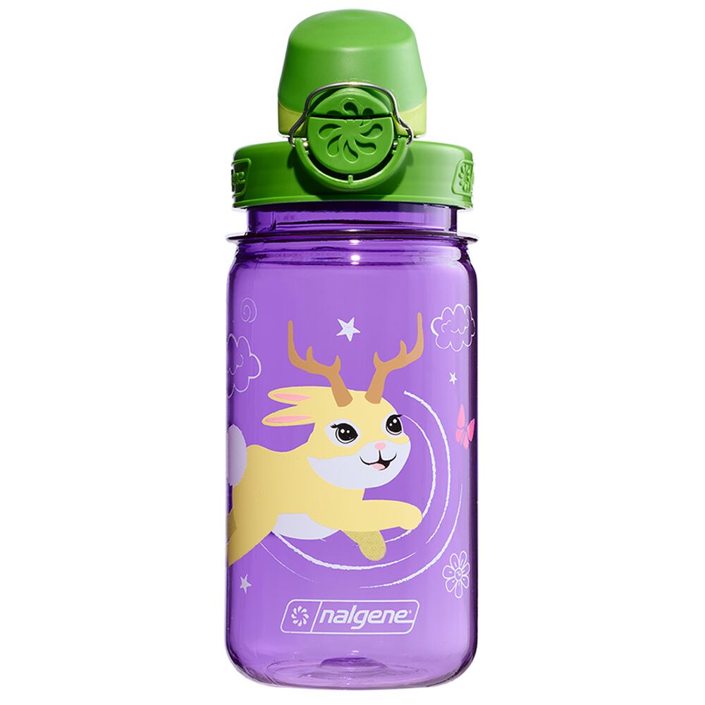 Nalgene Dětská lahev Clear Kids OTF 350 ml Purple Jackalope sustain