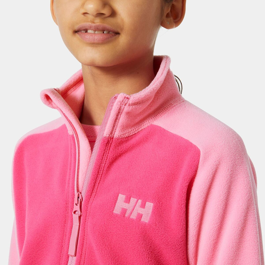 Helly Hansen Dětská fleecová mikina JR Daybreaker 2.0. jacket dragon fruit