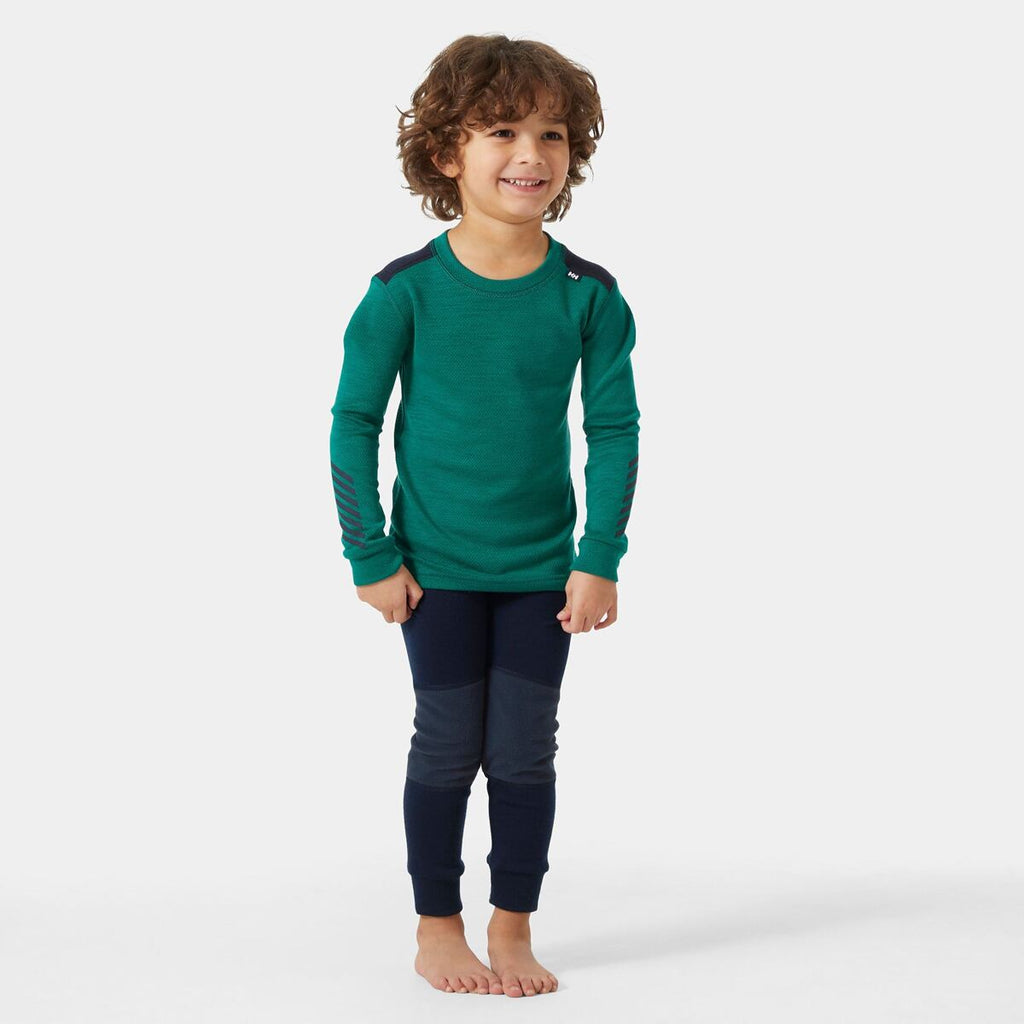 Helly Hansen Dětské termoprádlo K Lifa Merino set - emerald