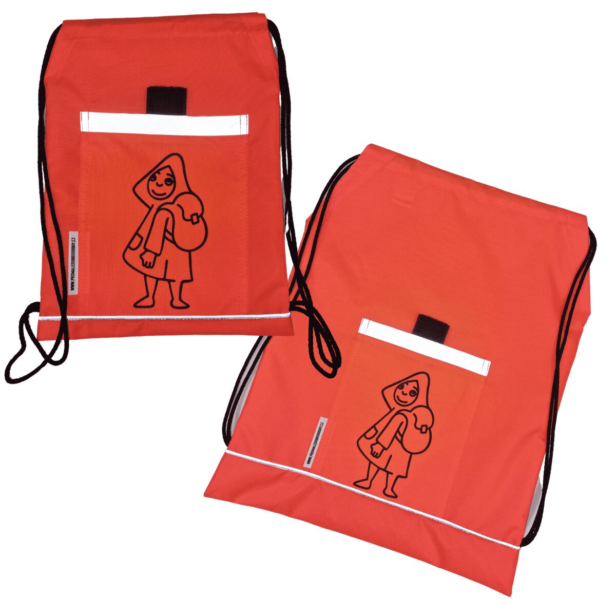 Promaledobrodruhy Dětský sportovní vak s reflexními prvky oranžový - 2 velikosti