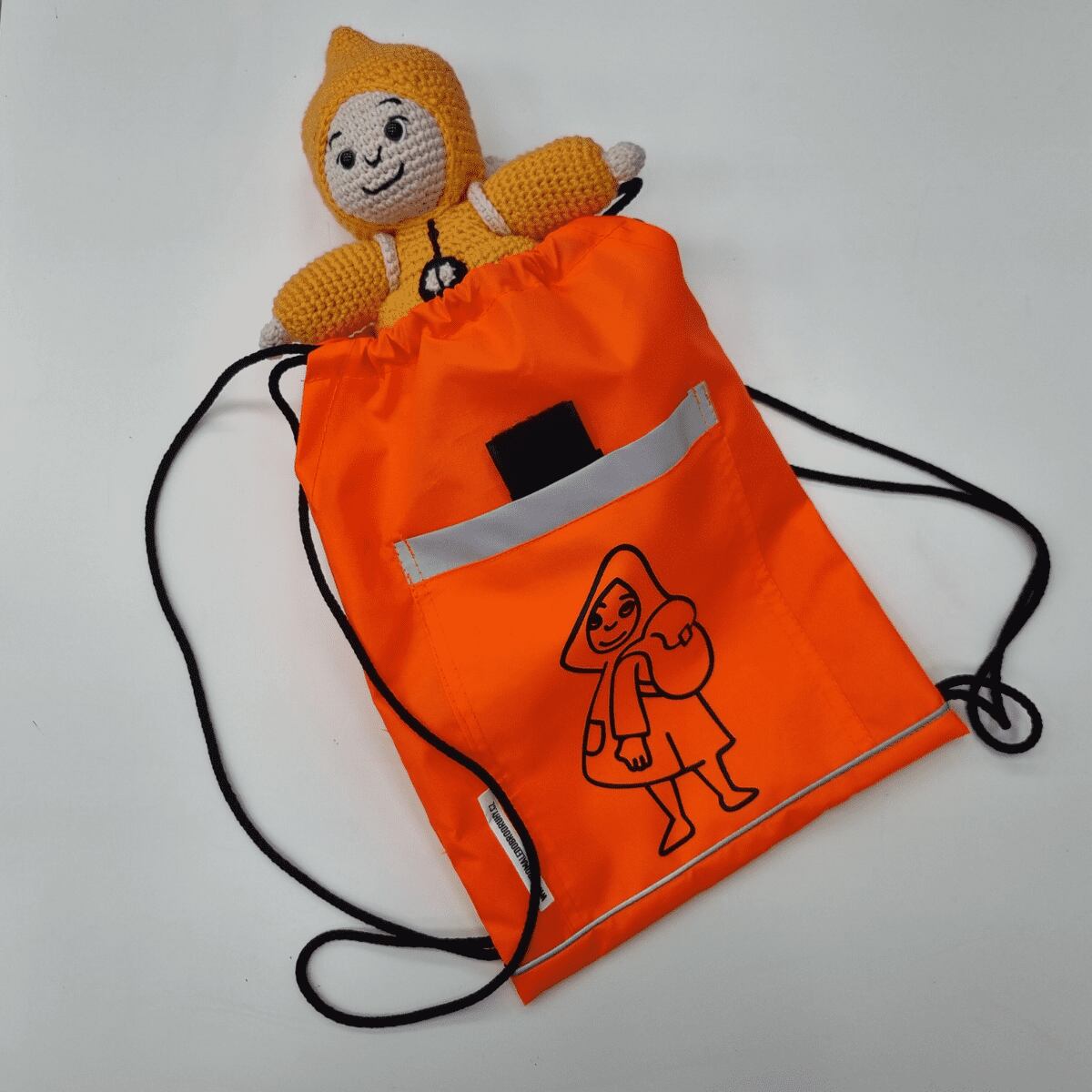 Promaledobrodruhy Dětský sportovní vak s reflexními prvky oranžový - 2 velikosti