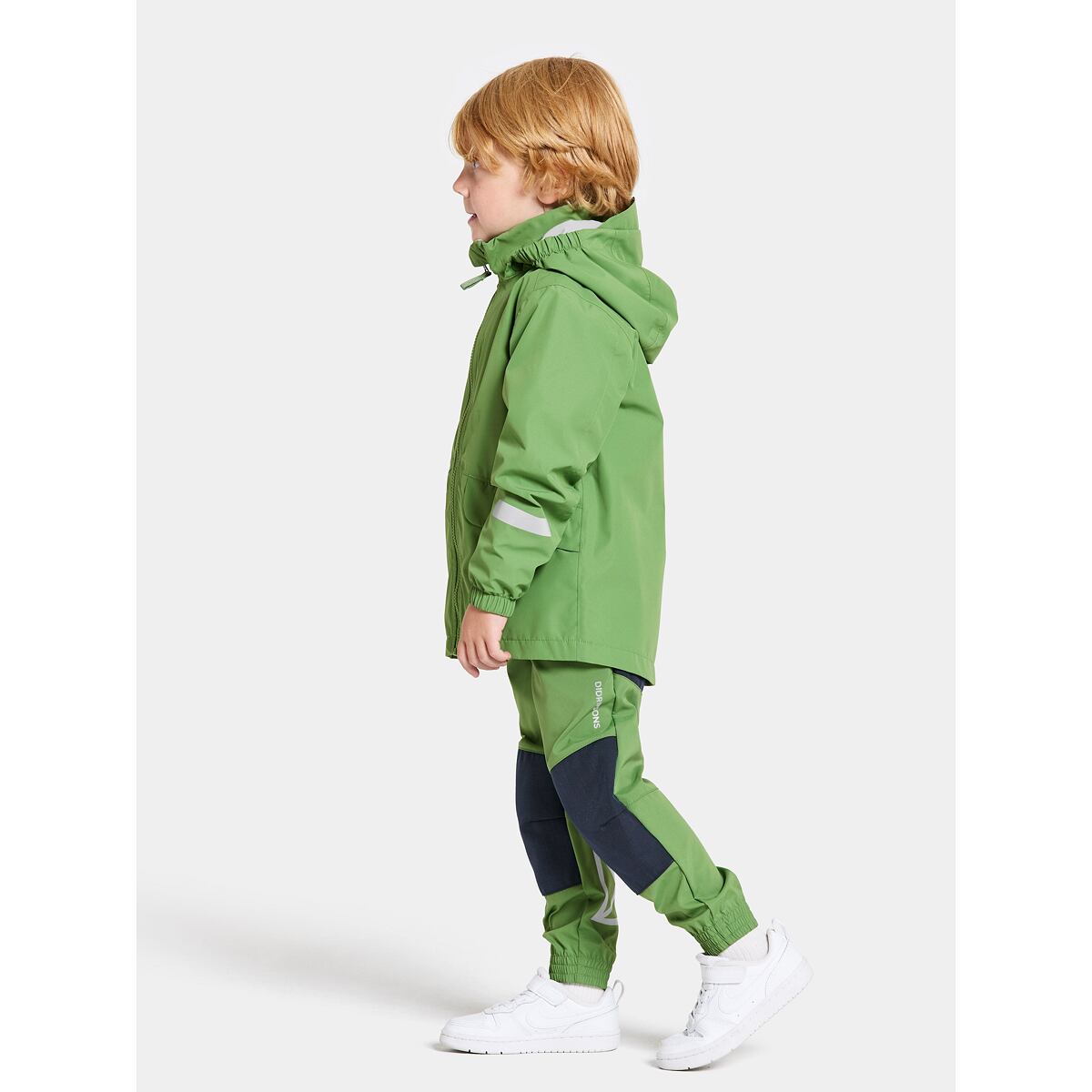 Didriksons Dětská nepromokavá bunda Norma algae green - ROSTOUCÍ