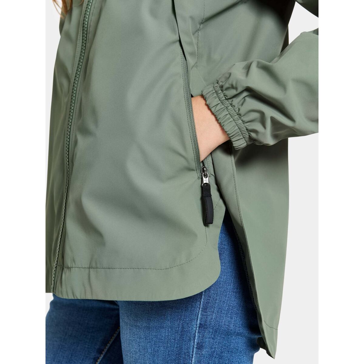 Didriksons Dětská nepromokavá bunda Meliss light moss - ROSTOUCÍ