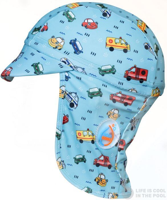 AquaKiddo Dětská UV kšiltovka pirát Cars - modrá