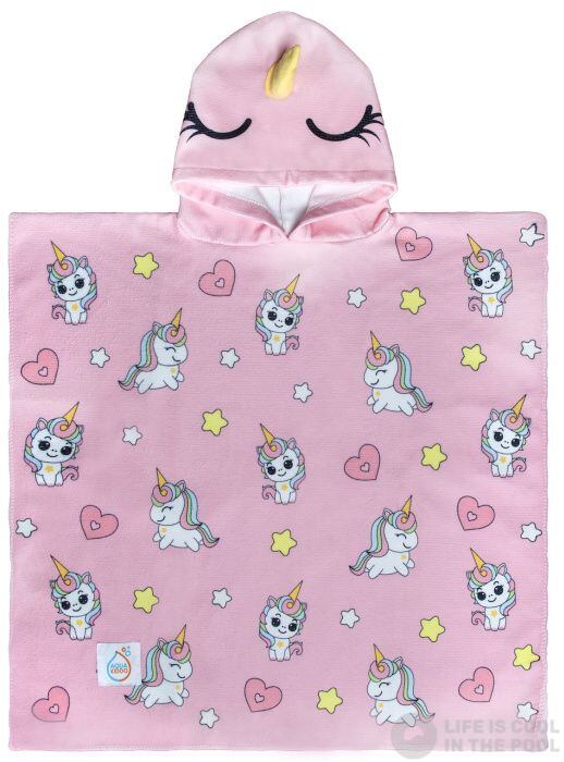 AquaKiddo Dětské pončo k vodě Unicorns - župan 5-8 let
