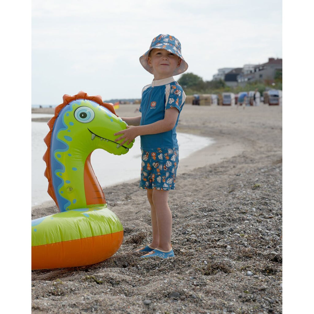 Playshoes Dětský UV klobouk Jungle petrol oboustranný