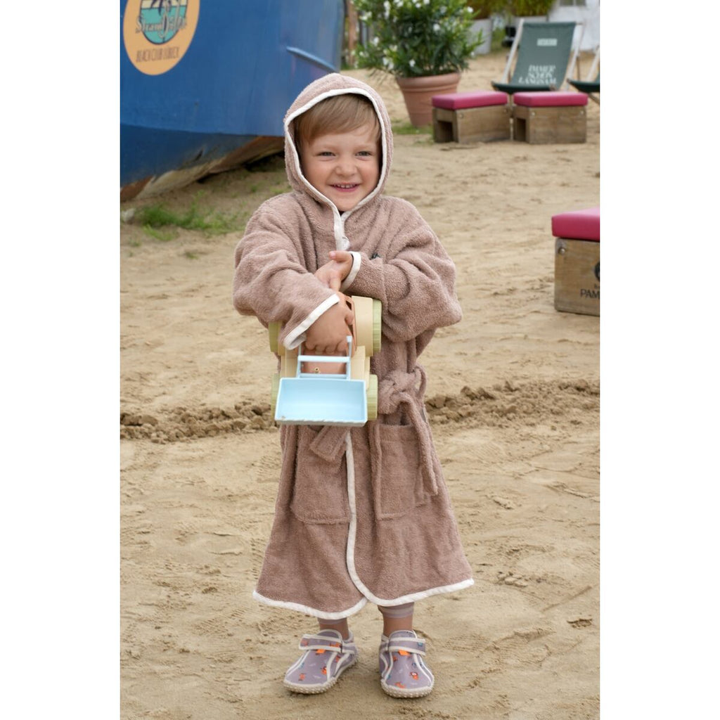 Playshoes Dětský župan Wild Animals brown - froté