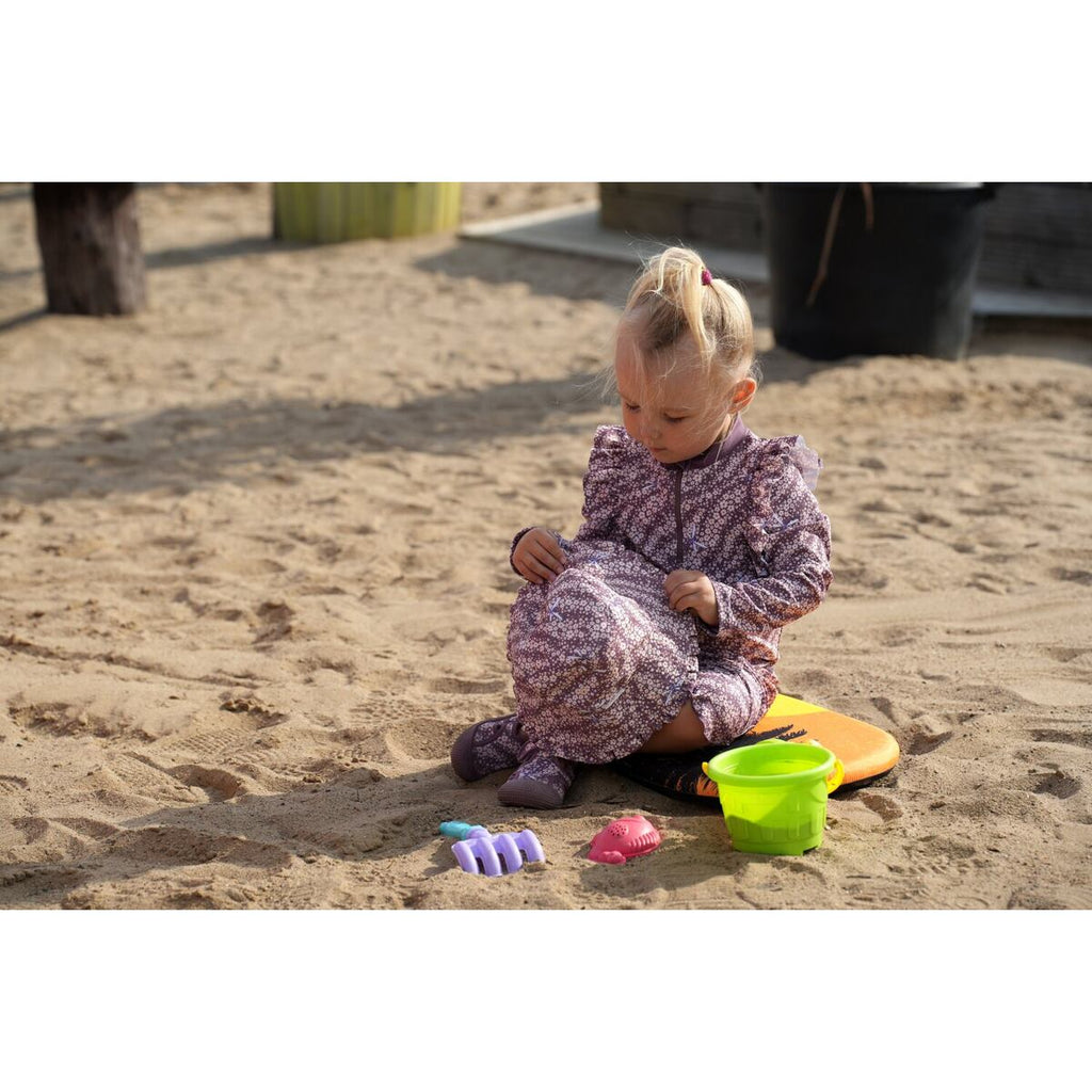 Playshoes Dětský UV klobouk Flowers oboustranný - violet