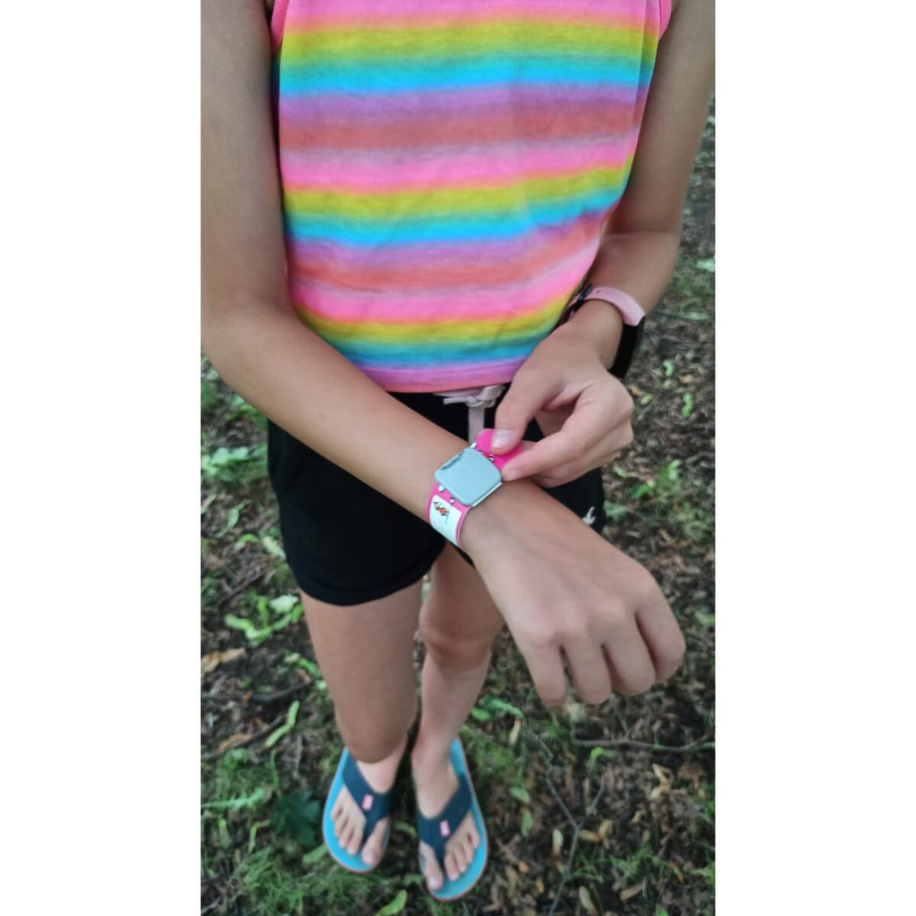 Promaledobrodruhy Dětský identifikační náramek - růžový