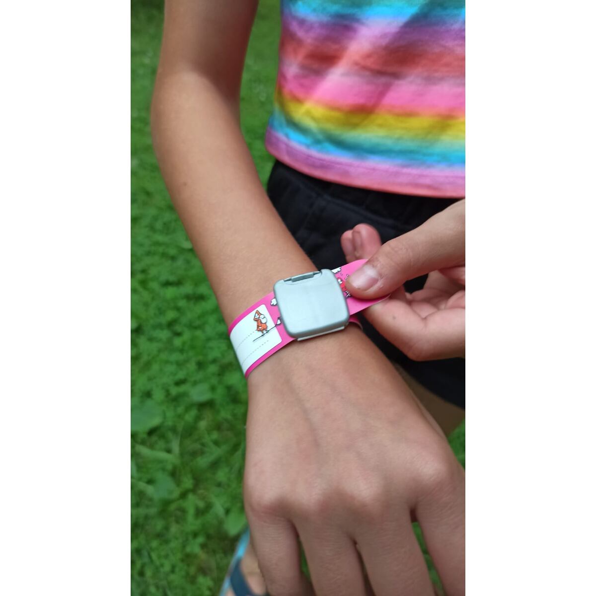 Promaledobrodruhy Dětský identifikační náramek - růžový