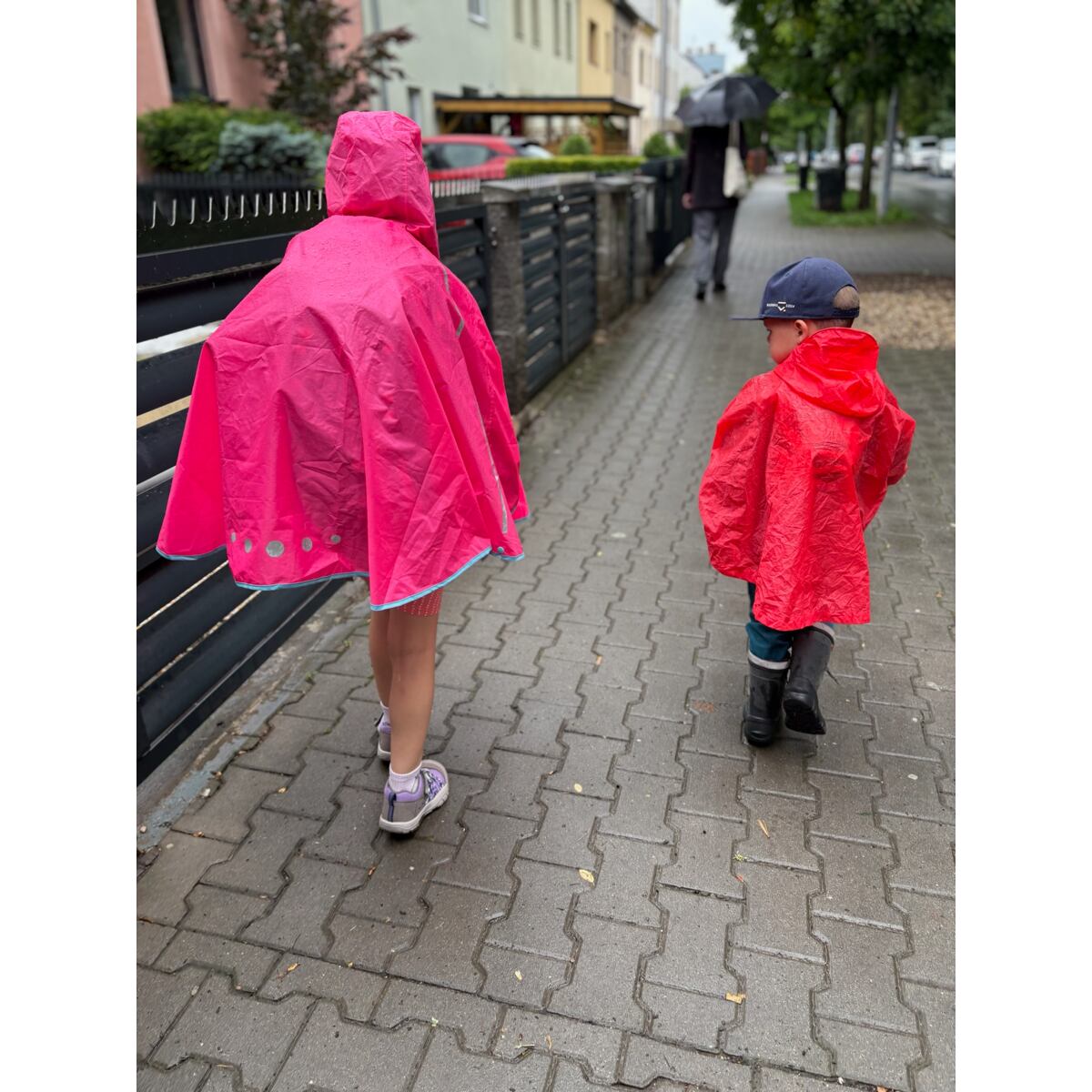 Playshoes Dětská pláštěnka neonově růžová - pončo