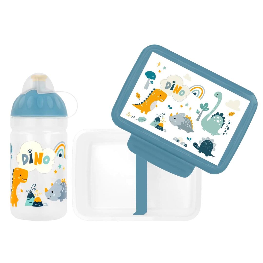 ZDRAVÁ LAHEV® SET ZDRAVÁ LAHEV A ZDRAVÁ SVÁČA svačinový box a lahev 0,5l Dino