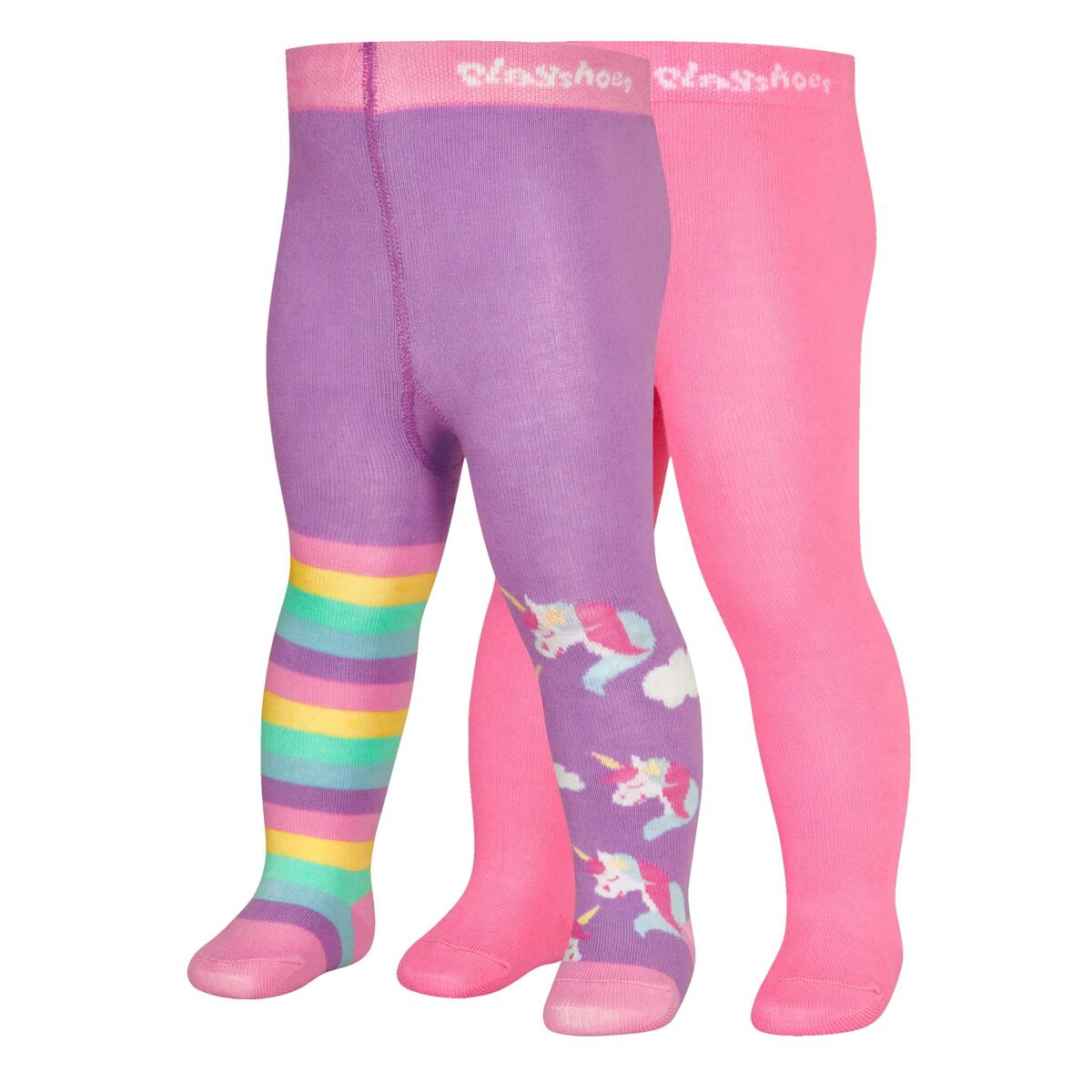 Playshoes Dětské punčocháče lilac/light-pink - double pack