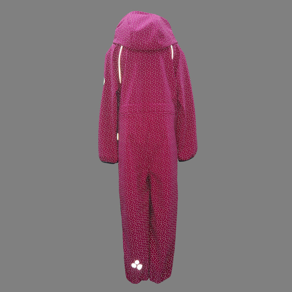 Huppa Dětská softshellová kombinéza Adal dark fuchsia/gray REFLEX s šedými koleny