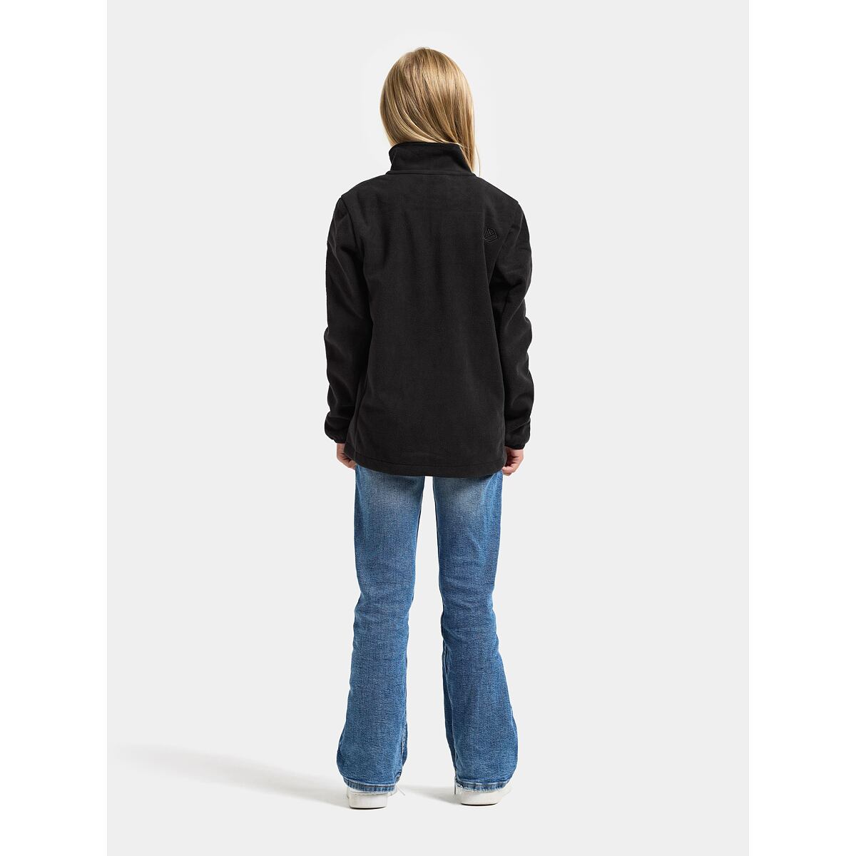 Didriksons Větruodolná dětská fleecová mikina Malakit black