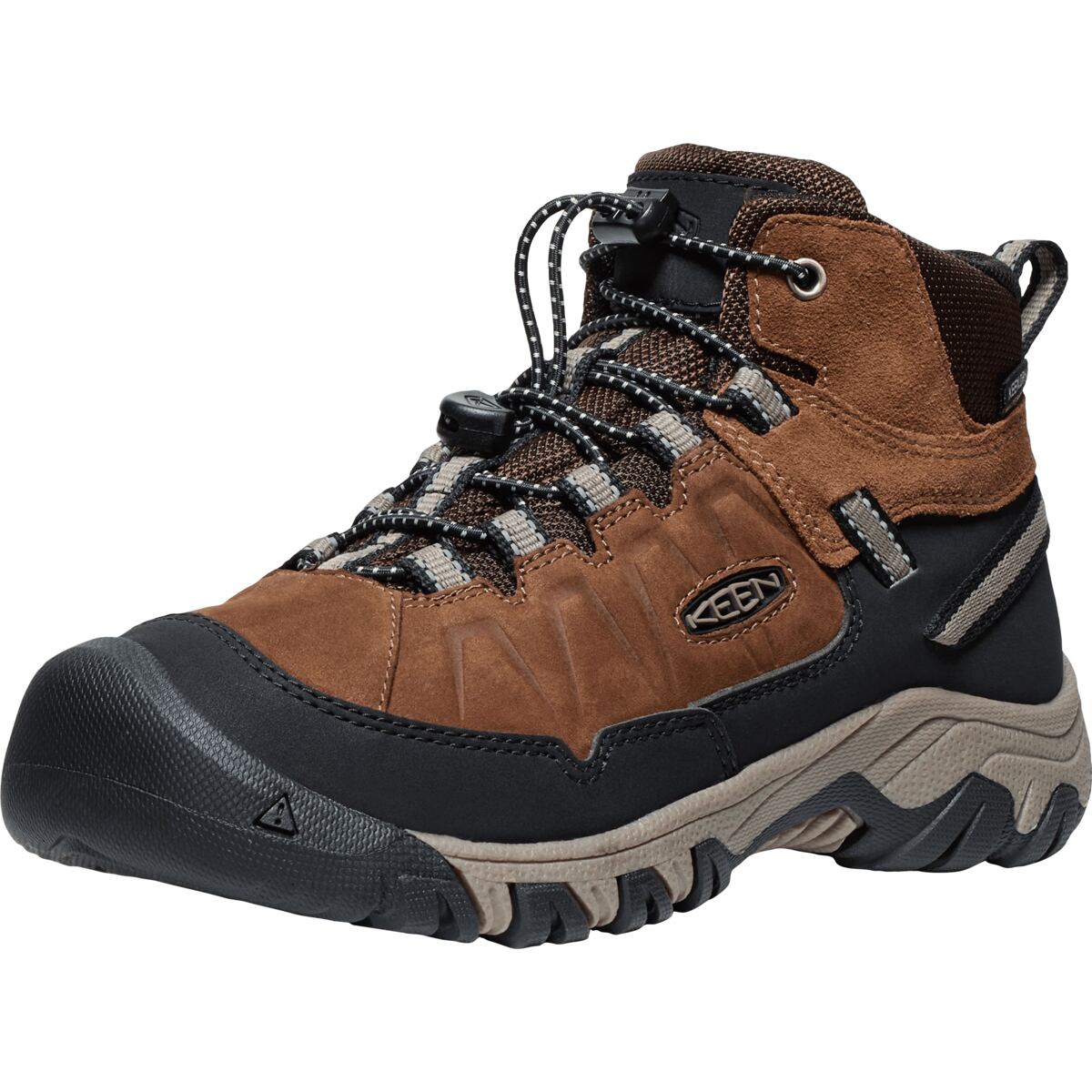 KEEN Dětské boty Targhee IV Mid WP - bison/brindle