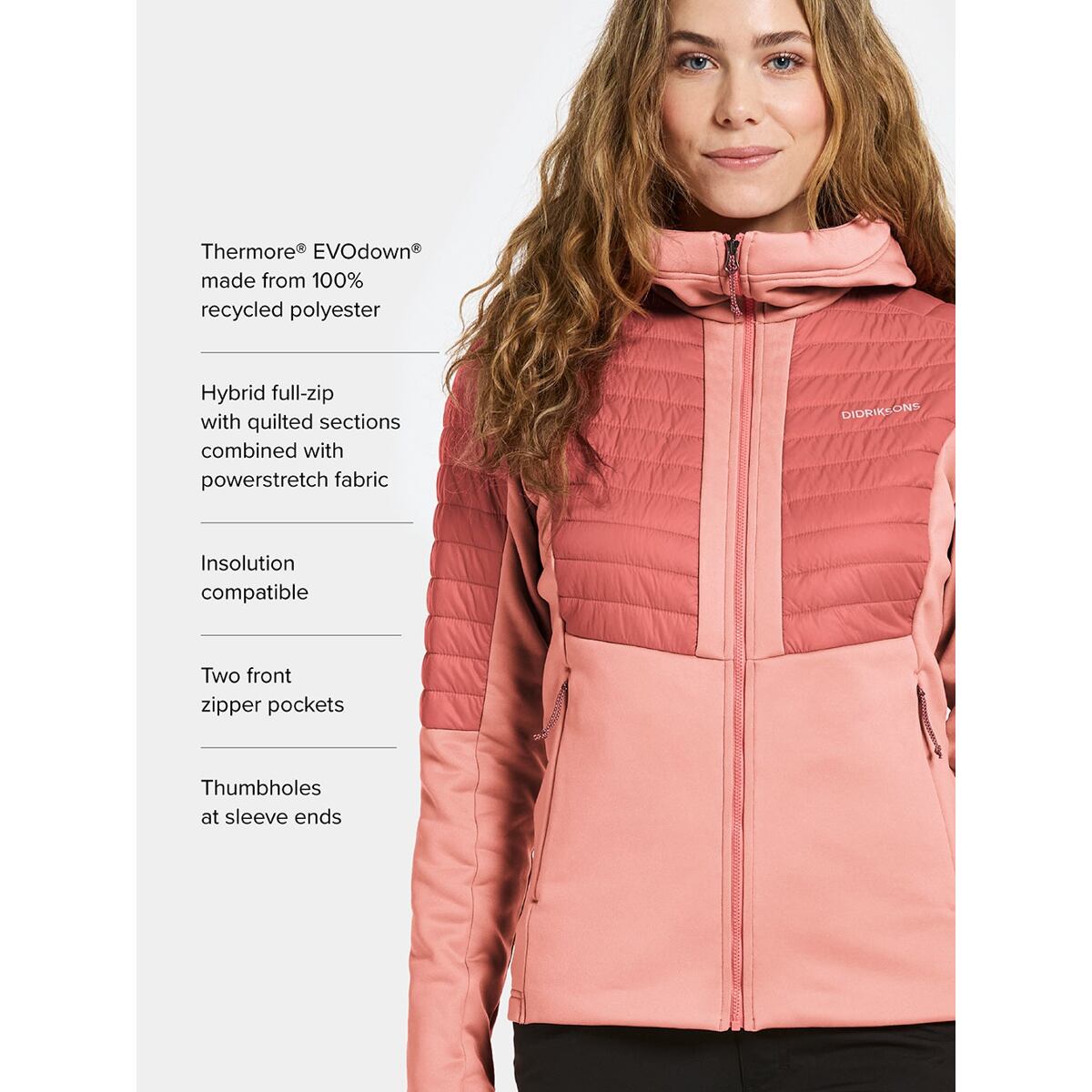 Didriksons Dámská bunda Annema powder pink