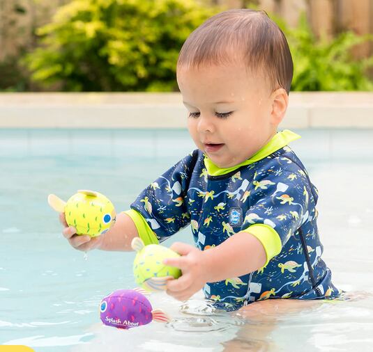 Splash About Dětské neoprénové UV body s krátkým rukávem Turtle Tide