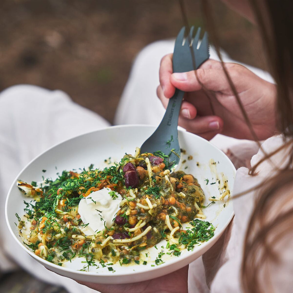 Light my fire Velký cestovní příbor Swedish Spork medium 2-pack sagegreen/cream