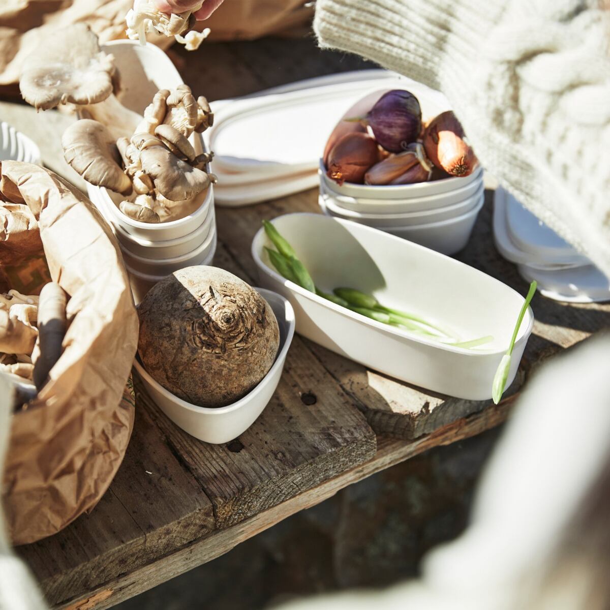 Light my fire Sada dvou krabiček s víčkem SnapBox oval 2-pack cream