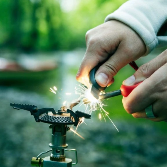 Light my fire 3dílná sada na rozdělání ohně FireLighting Kit 3pcs hazyblue/rustyorange - křesadlo