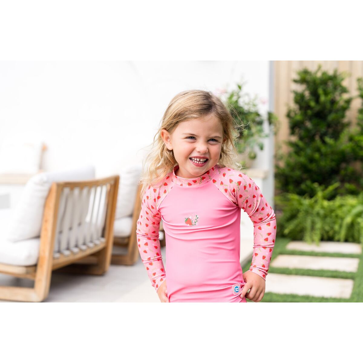 Splash About Dětské UV tričko dlouhý rukáv Strawberry Field