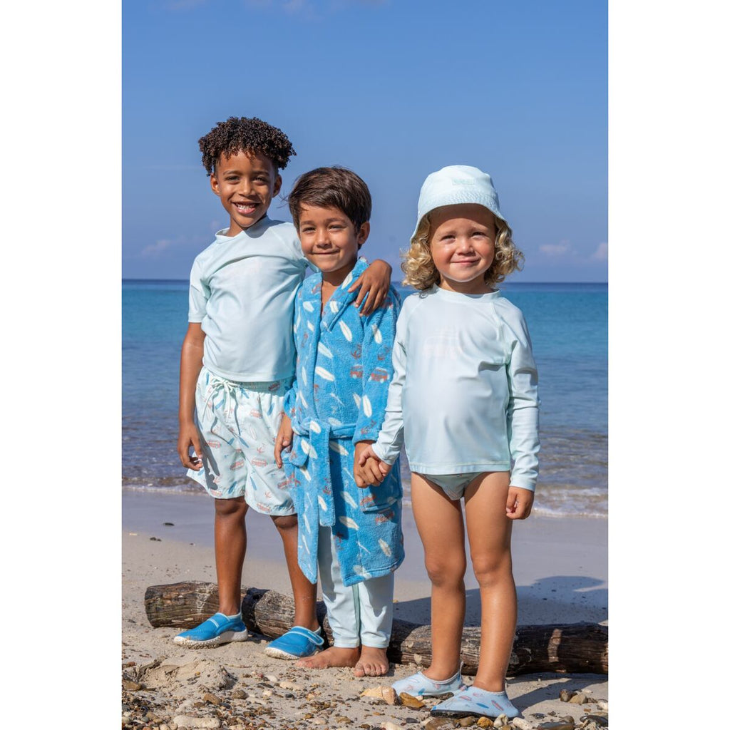 Playshoes Dětské UV tričko Surfbus mint green - krátký rukáv