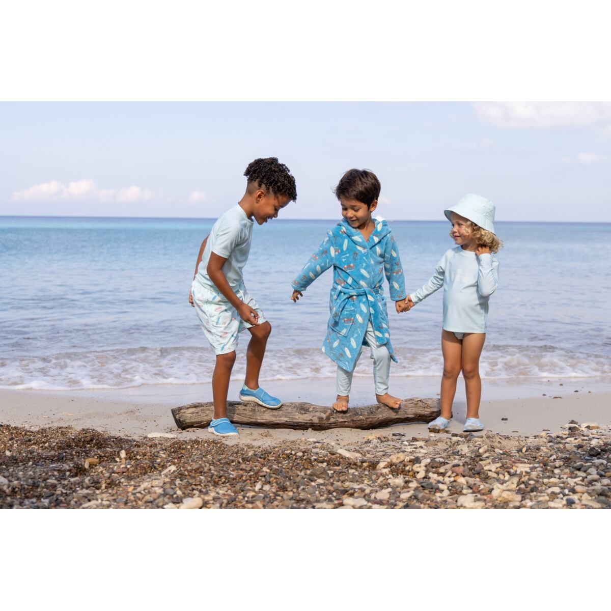 Playshoes Dětské UV tričko Surfbus mint green - dlouhý rukáv