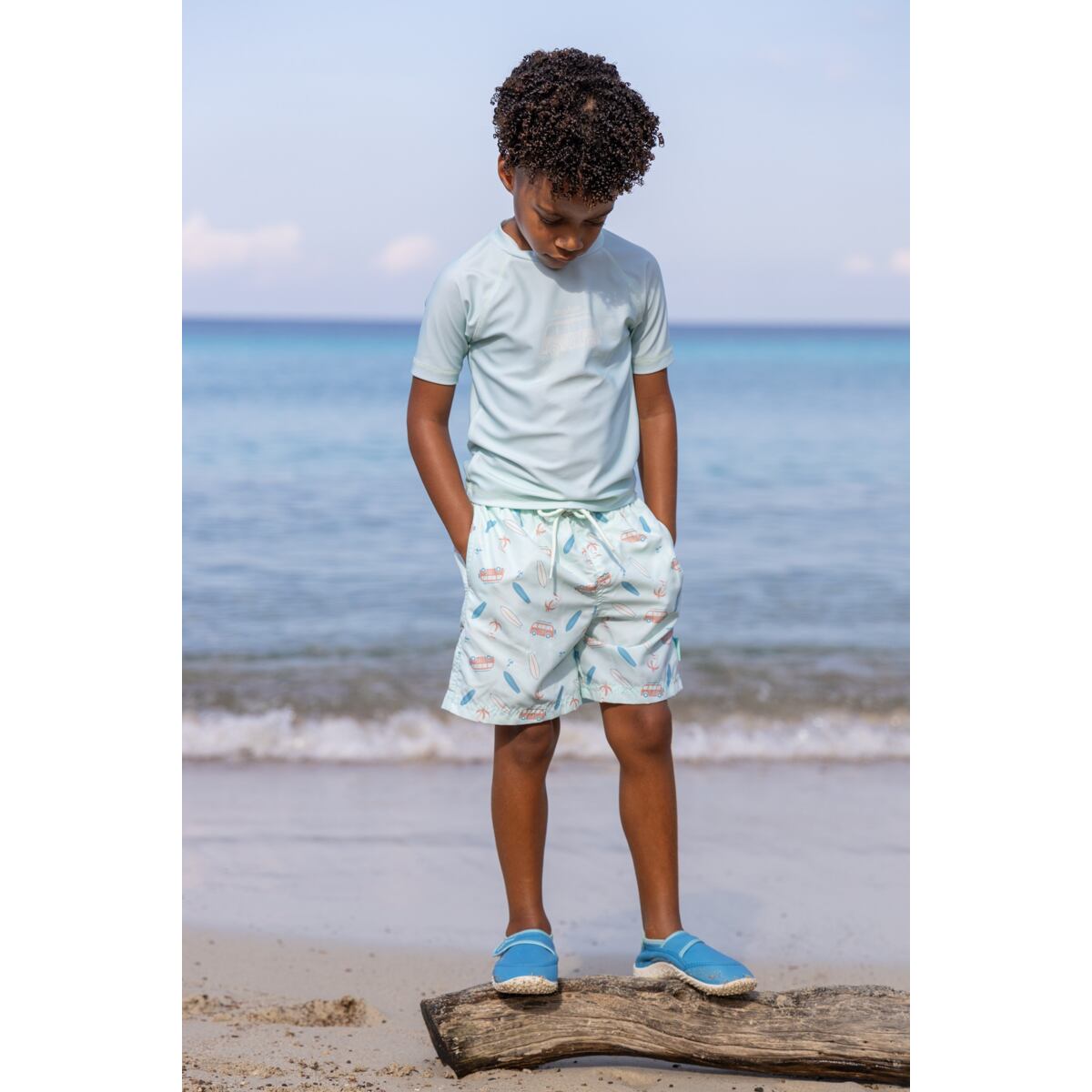 Playshoes Chlapecké UV kraťasy Surfbus - mint green