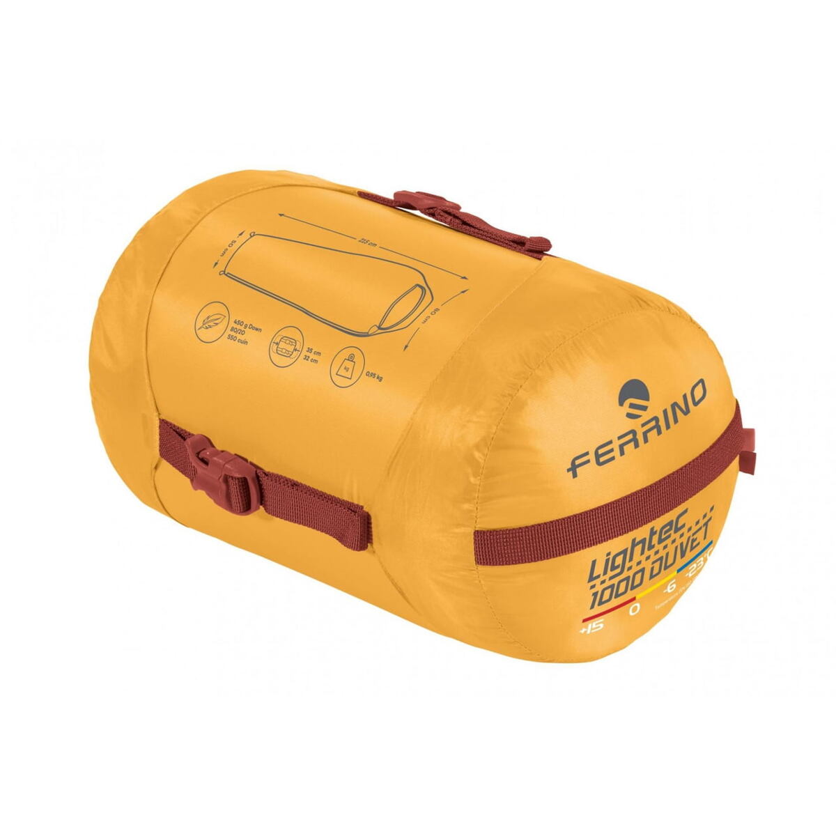 Ferrino Péřový spací pytel Lightec 1000 Duvet yellow